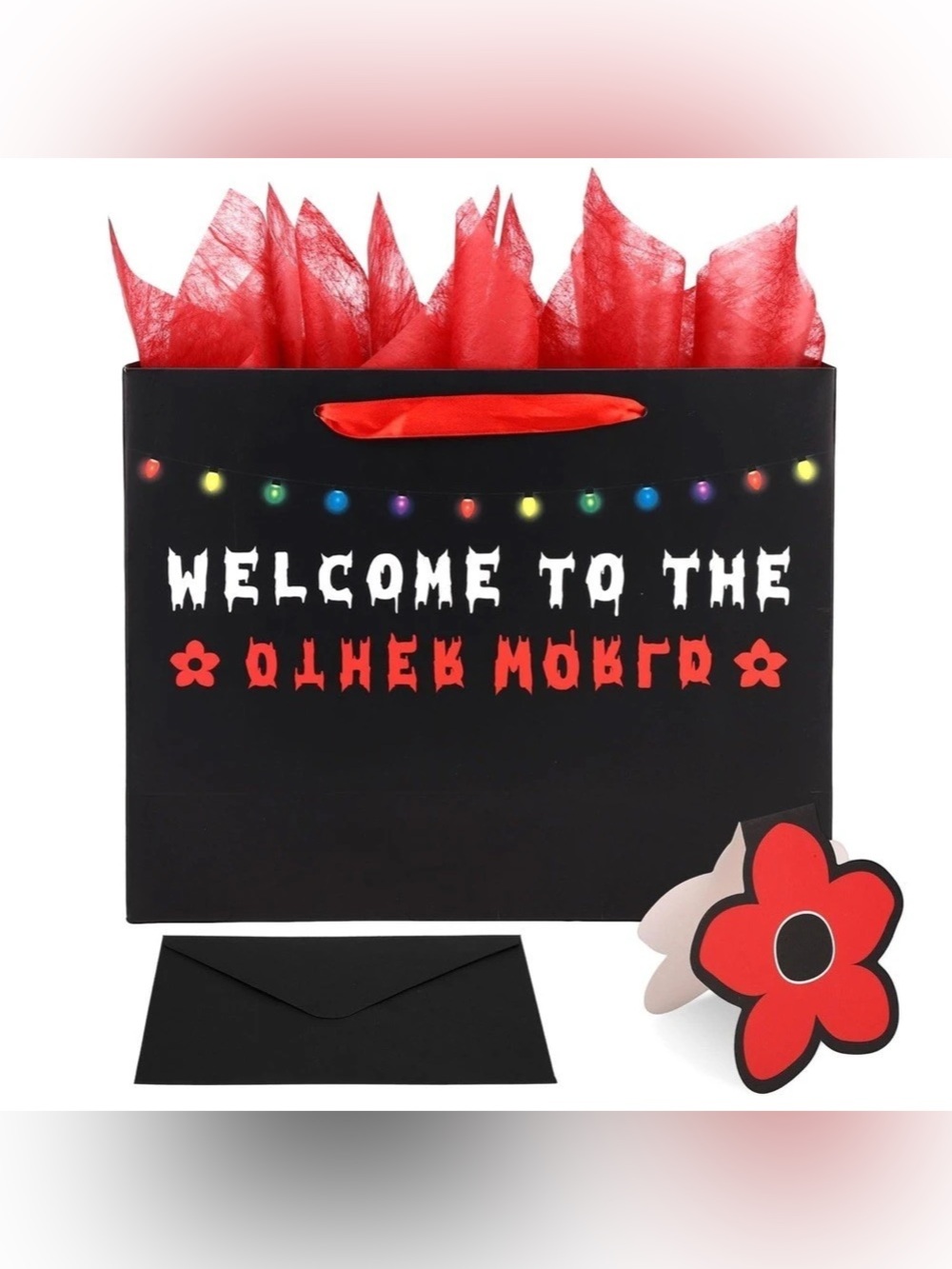 Halloween Gift Bag Set in Black & Red